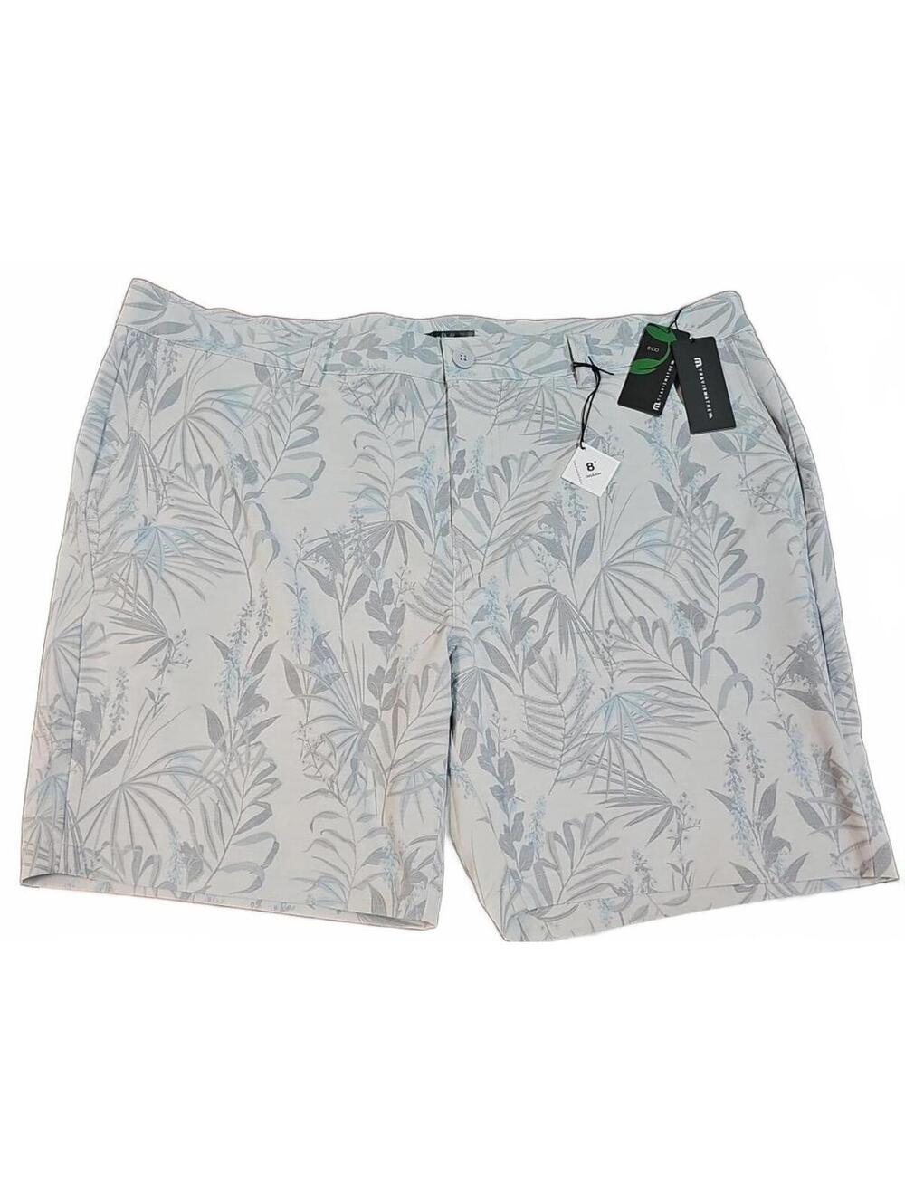 Travis Mathew Golf Performance Shorts Mens 42 Gray Floral Coastal Canyon NWT $90
